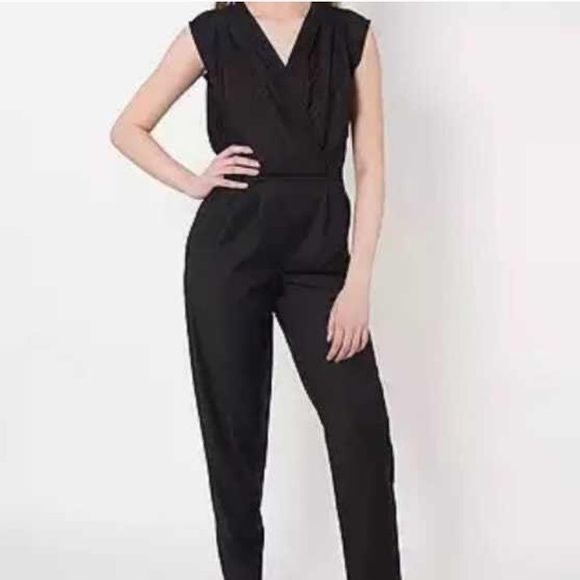 AMERICAN APPAREL Black Jumpsuit Romper M